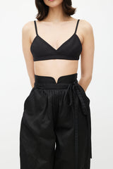 Dolce & Gabbana Black Belted Gathered Trouser