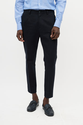 Dolce & Gabbana Black Buttoned Waist Trouser
