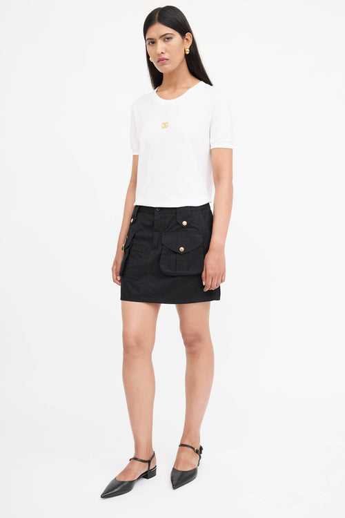 Dolce & Gabbana Faille Cargo Mini Skirt