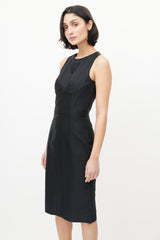 Dolce & Gabbana Black Darted Bust Dress