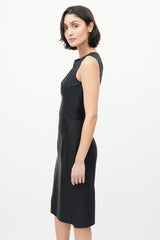 Dolce & Gabbana Black Darted Bust Dress