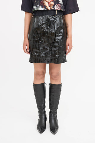 Dolce & Gabbana Textured Belted Skirt