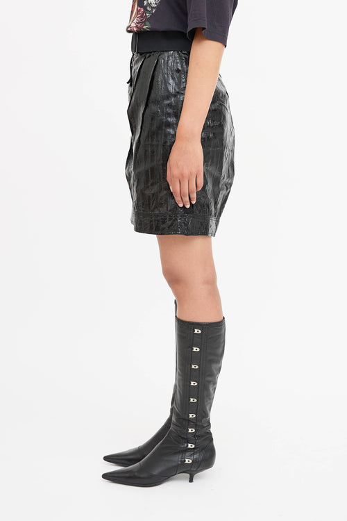 Dolce & Gabbana Textured Belted Skirt