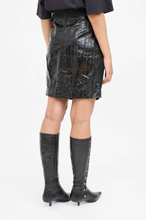 Dolce & Gabbana Textured Belted Skirt