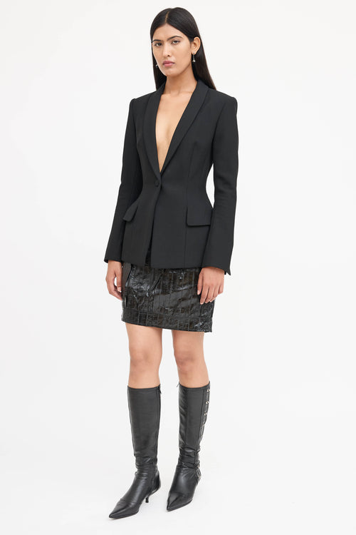 Dolce & Gabbana Textured Belted Skirt