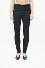 Dolce & Gabbana Black Floral Jacquard Trouser