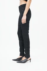 Dolce & Gabbana Black Floral Jacquard Trouser