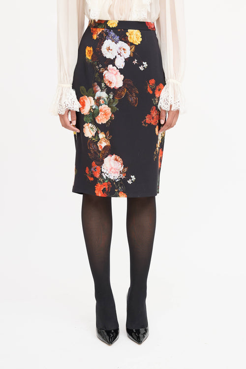 Dolce & Gabbana Floral Midi Skirt