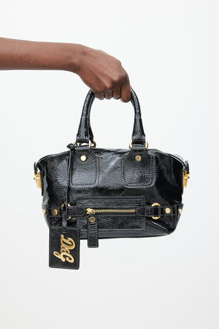Dolce & Gabbana Black & Gold Patent Leather Bag