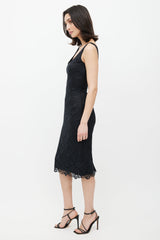 Dolce & Gabbana Black Lace Overlay Dress