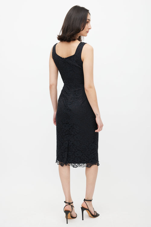 Dolce & Gabbana Black Lace Overlay Dress