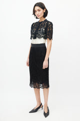 Dolce & Gabbana Black Lace Overlay Skirt