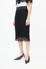 Dolce & Gabbana Black Lace Overlay Skirt