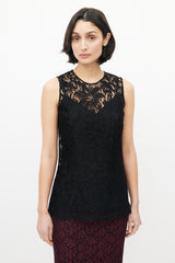 Dolce & Gabbana Black Lace Top