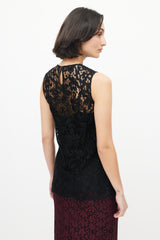 Dolce & Gabbana Black Lace Top