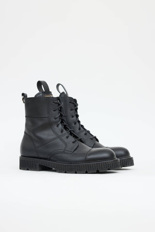 Dolce & Gabbana Leather Combat Boot