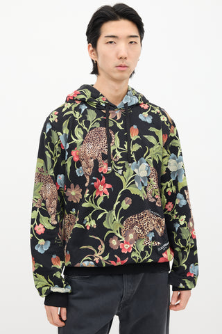 Dolce & Gabbana Black & Multi Floral Graphic Hoodie