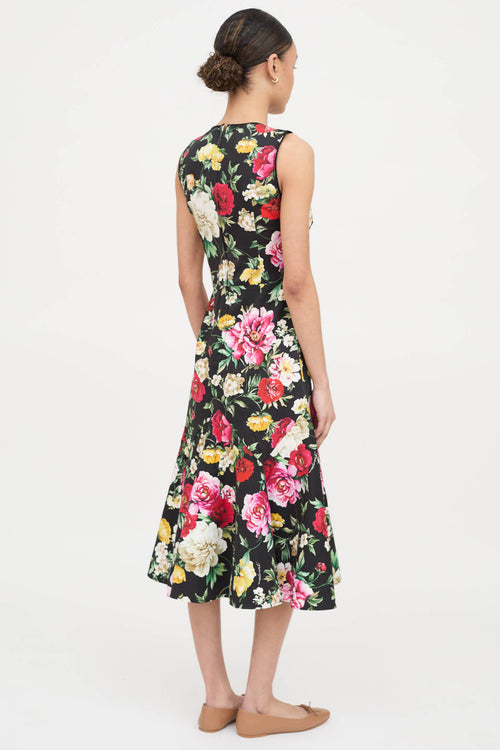 Dolce & Gabbana Floral Pleated Dress