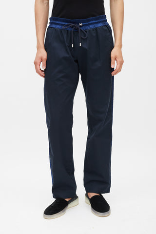 Dolce & Gabbana Black & Navy Drawstring Trouser