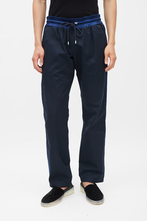 Dolce & Gabbana Black & Navy Drawstring Trouser