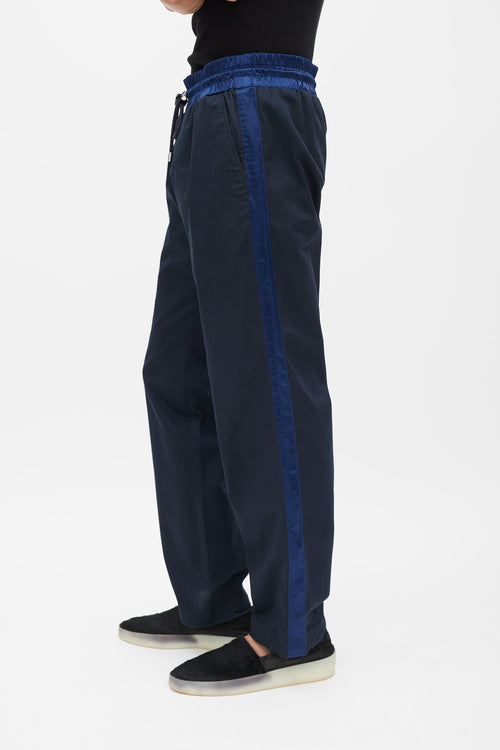 Dolce & Gabbana Black & Navy Drawstring Trouser