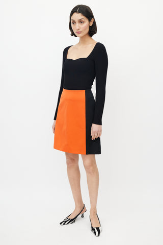 Dolce & Gabbana Black & Orange Skirt