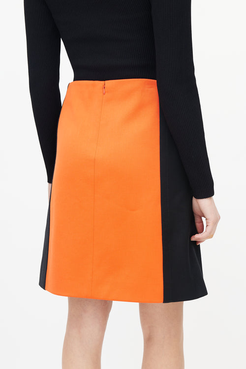 Dolce & Gabbana Black & Orange Skirt