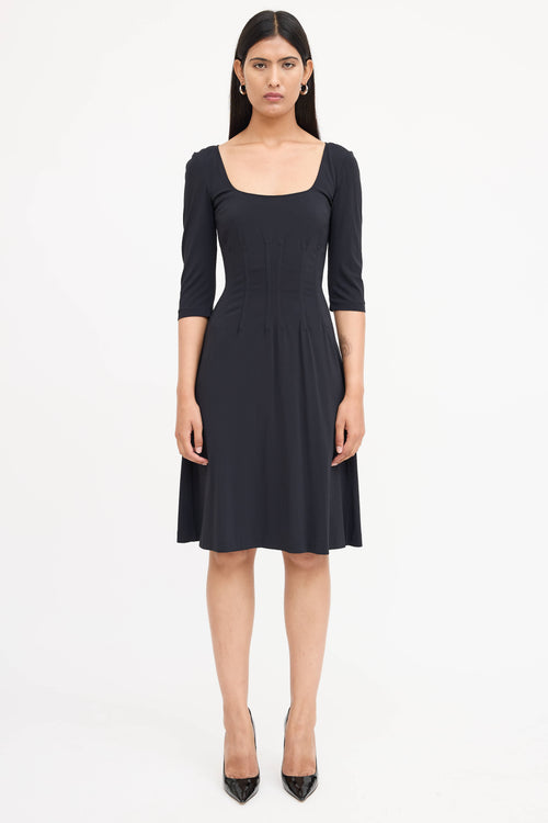 Dolce & Gabbana Half Sleeve Corset Dress