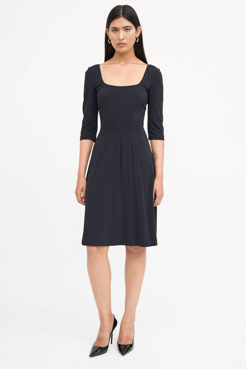 Dolce & Gabbana Half Sleeve Corset Dress