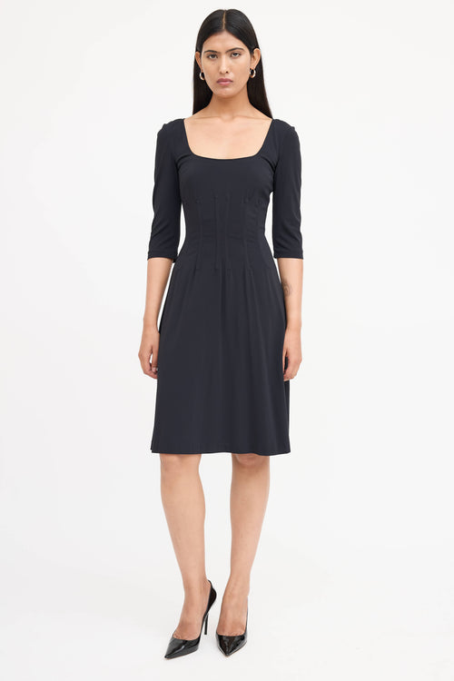 Dolce & Gabbana Half Sleeve Corset Dress