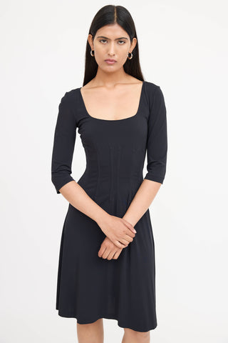 Dolce & Gabbana Half Sleeve Corset Dress