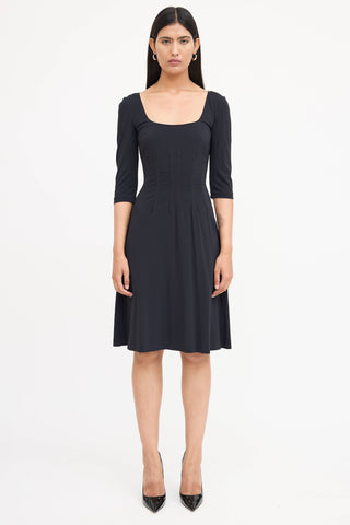 Dolce & Gabbana Half Sleeve Corset Dress