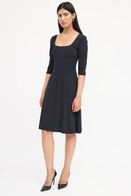 Dolce & Gabbana Half Sleeve Corset Dress