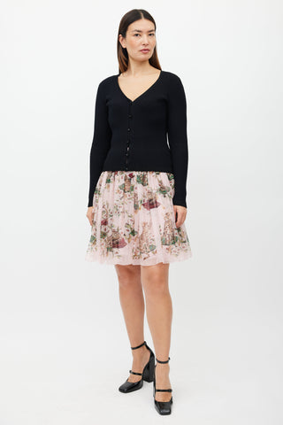 Dolce & Gabbana Black Ribbed Cardigan