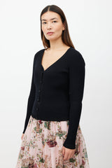 Dolce & Gabbana Black Ribbed Cardigan