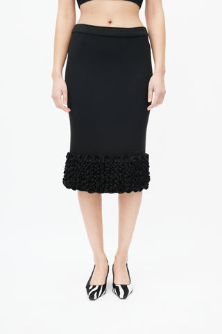 Dolce & Gabbana Black Ruffled Skirt