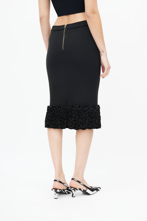 Dolce & Gabbana Black Ruffled Skirt