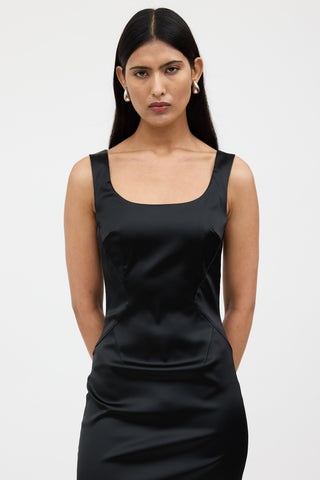 Dolce & Gabbana Satin Darted Dress