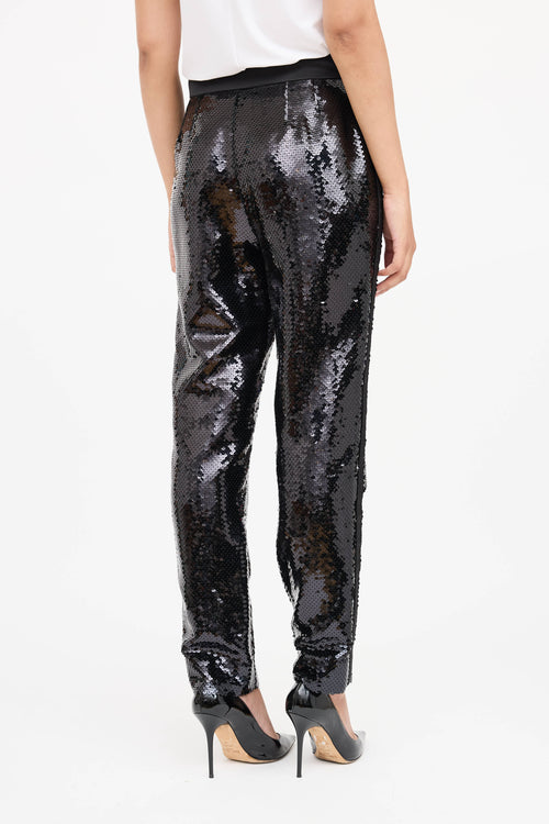  Dolce & Gabbana black sequin pant 