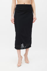 Dolce & Gabbana Black Sheer Mesh Skirt