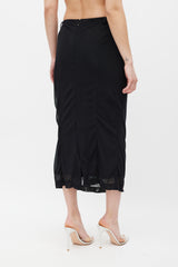 Dolce & Gabbana Black Sheer Mesh Skirt