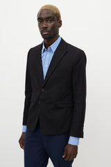 Dolce & Gabbana Black Silk Blend Panelled Blazer