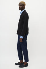 Dolce & Gabbana Black Silk Blend Panelled Blazer