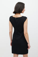 Dolce & Gabbana Black & Silver Belted Dress