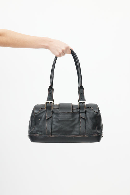 Dolce & Gabbana Black & Silver Miss Perfect Buckle Bag
