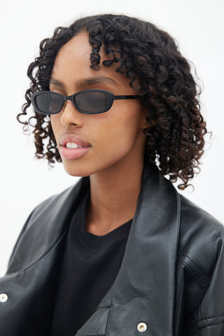 Dolce & Gabbana Black Small Rectangle Sunglasses