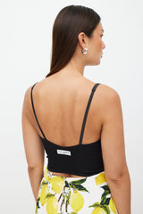 Dolce & Gabbana Black Structured Bustier Top