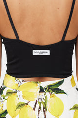Dolce & Gabbana Black Structured Bustier Top