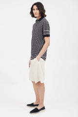 Dolce & Gabbana Black & White Pattern Polo