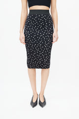 Dolce & Gabbana Black & White Star Skirt